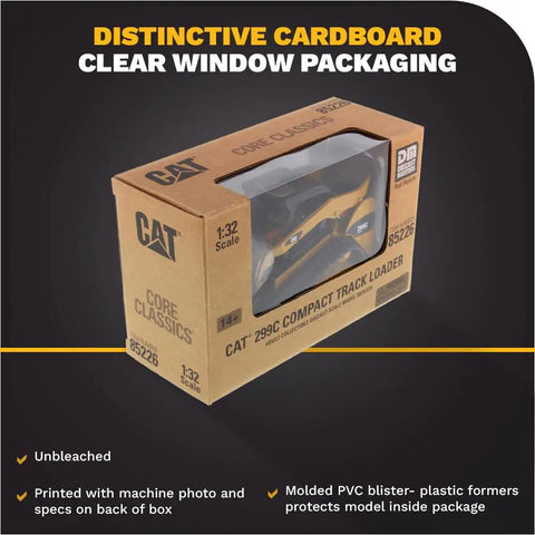 299C Compact Track Loader Model Diecast Collectible From Core Classics Series with PVC blister packaging in window box
