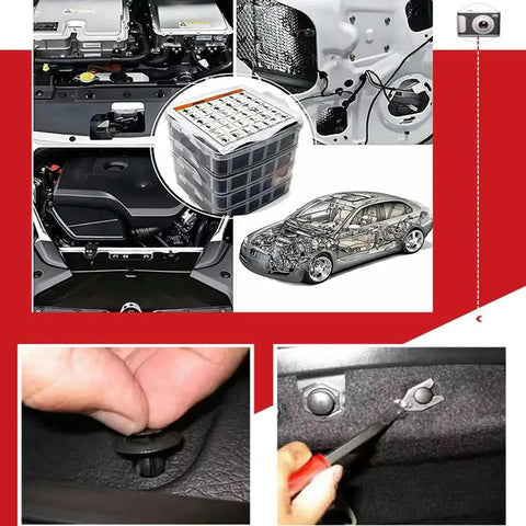 Audi 2275 Piece Bumper Clip Kit For RS 3 Sportback 8VA 2015 2020 High Quality Push Type Retainers Durable Fasteners Auto Body Clips Set For Easy DIY Repairs And Quick Fit, storage box and clips