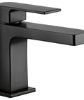 Handle Lavatory Faucet for Single Hole Install With Matte Black Finish, 1.0 GPM, WaterSense Certified, ADA Compliant, side view.
