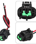 Nissan Ambient Air Temperature Sensor With Pigtail Harness Direct OEM Replacement For 350Z Altima GTR Infiniti QX50 And More Fits 2003 Through 2022 Nissan Models 27722-3VA0A Compatible black sensor with red and black pigtail wires