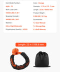 Two Pack 1/2 Inch By 22 Inch Synthetic Soft Shackles With 20 Ton Breaking Strength Heavy Duty Recovery Tow Shackles Includes Extra Sleeves And Storage Bag For UTV ATV Trucks Off Road Vehicles Orange with packaging