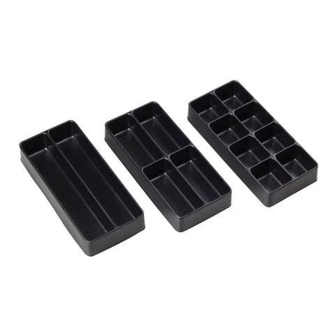 Plastic tray organizers for the Rolling 41 Inch Workbench With 6 Drawers Tray And Holder Full Extension Soft Close Slides 100 Lb Capacity Per Drawer
