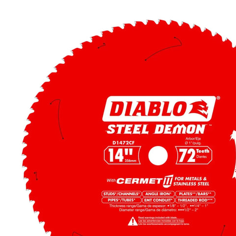 Beast Metal Cutting Cermet II Saw Blade For Medium Metal With Triple Chip Action 14 Inch Diameter 72 Teeth 1800 Max RPM Delivers 25X Longer Life And Up To 50X Cooler Faster Cuts For Tough Metal Projects