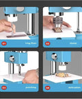 Heavy Duty Manual Arbor Press Built Different Takes A Beating Rock Solid Benchtop Punching And Riveting Tool For Weekend Warriors Compact Shop Fixture That Gets The Job Done, showcasing various uses like stamping, punching, and extruding.