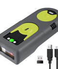 Bluetooth 5.0 2D Barcode Scanner With 2.4Ghz USB Adapter For Paper And Screen Barcodes, compact handheld design, cables included