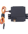 Heavy Duty RC Servo Motor With Copper Gears And Rock Solid Plastic Housing For ZD Racing Dbx07 1/7 Scale RC Cars, matte black with wires.