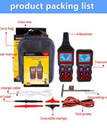 Underground Cable Locator And All In One Wire Tracker Tool With Circuit Tracer And Pipe Detector shown with accessories.