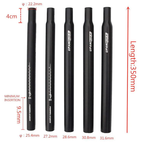 Premium 6061 Aluminum Alloy Seat Post 350mm Long With Multiple Diameters 25.4 27.2 28.6 30.8 31.7mm Black For Mountain And Road Bikes Built To Last
