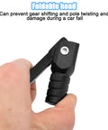 Hand holding KHGUZ Folding Motorcycle Gear Shifter Lever Foldable Pedal Shifter Replacement for 50cc-110cc dirt bikes, black.
