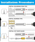 Installation procedure for 28 Piece Wood Burning Kit With Dope Pro Grade Tips For Pyrography Embossing And Soldering