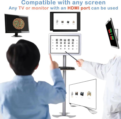 Digital Visual Acuity Eye Chart For TV And Monitor, 4K Vision Tester With Auto Randomize And Mirror Modes, no PC needed