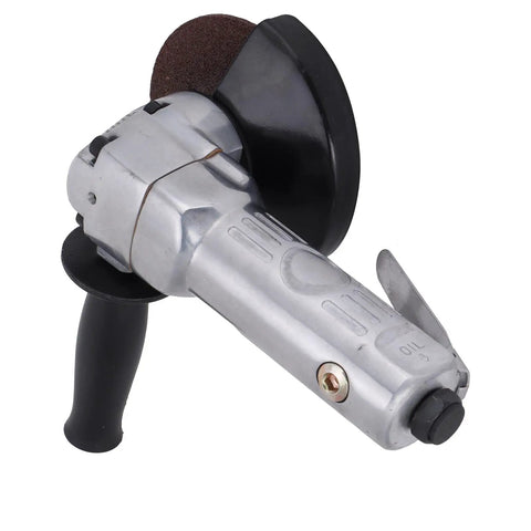 Badass 4 Inch Pneumatic Angle Grinder And Polisher Tool 11000 Rpm High Speed Air Sander with alloy body and black handles.