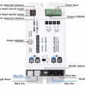 Close-up view of Infrared Safety Beam Sensor for Automatic Sliding Doors showing wiring and ports.