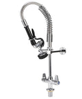 Maqulae Commercial Kitchen Faucet, G1/2 Thread Pull Down Sprayer with 360, chrome plated, flexible pull-down nozzle.