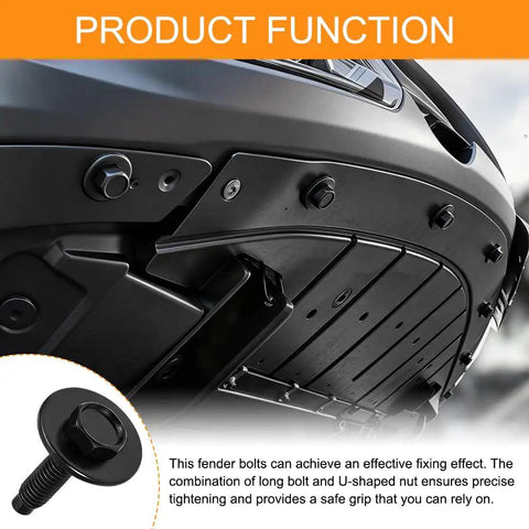 All In One M6 U Clip Automotive Kit With Speed Nuts And Screw Clips For Engine Splash Shield And Fender Liner Car Accessories Heavy Duty Carbon Steel Hardware on vehicle underbody panel