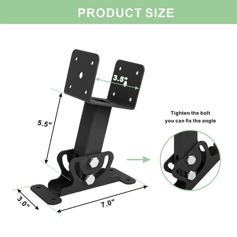 Adjustable Roof Riser Brackets For Pergola Beams And Gazebos Built Tough Heavy Duty Roof Mount Brackets 0 To 180 Degree Angles Rust Resistant Metal Black