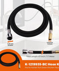 67-Inch Bright Chrome Hose Kit For Pull-Down And Pull-Out Kitchen Faucets Replacement Part with stainless and brass connectors