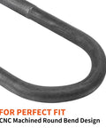 Trailer U Bolt Kit for 3500 Lb Round Axle, 2 3/8 Inch Beam, 1/2 Inch U Bolts, showing round bend design and rust resistant steel