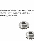 Two Pack Table Saw Bevel Gear Replacement Kit, Helical Metal Gear For Smooth, Precise Cuts, 5140061-65 Compatibility, product parts