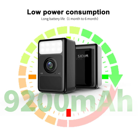 2K Wireless Outdoor Security Camera With Spotlight, Battery Powered And Waterproof, displaying low power consumption