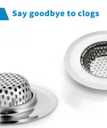 Real Heavy Hitter Stainless Steel Tub Drain Strainer And Shower Hair Catcher with perforated design to trap hair.