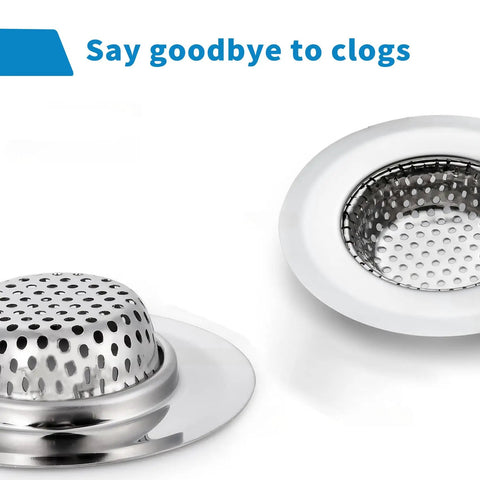 Real Heavy Hitter Stainless Steel Tub Drain Strainer And Shower Hair Catcher with perforated design to trap hair.