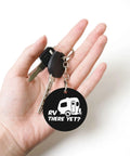 Lightweight Aluminum Round Keychain with Durable Rustproof Build and Strong Split Ring for Keys Easy Pocket Carry in hand