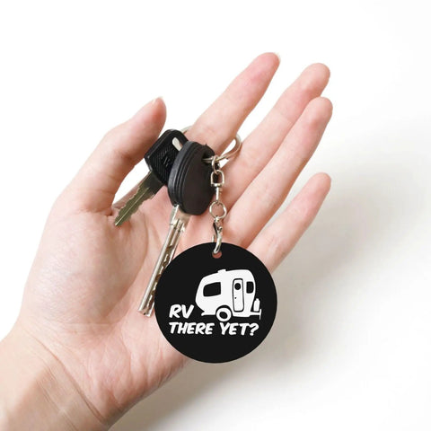 Lightweight Aluminum Round Keychain with Durable Rustproof Build and Strong Split Ring for Keys Easy Pocket Carry in hand
