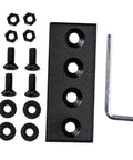 Barn Door Track Connector Joining Plate Black Metal Carbon Finish For Sliding Door Installation 1 Set Flat Mending Repair Bracket