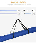 4 Piece Dog Agility Jump Set With Adjustable Heights For Versatile Training, carry bag with components, blue, ABS construction.