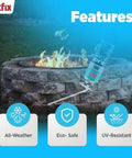 Top Shelf Black Polyurethane Expanding Spray Foam Sealant For Rvs Ponds And Landscapes UV resistant black can with fire pit.