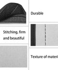 Close-up of stitching and material texture of Fridge Door Handle Covers Set Of 8 For Appliances, Long And Short Fits, Grey Gold Marble Design.