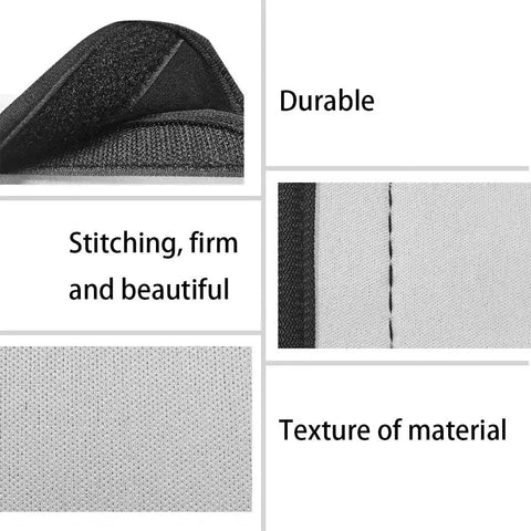 Close-up of stitching and material texture of Fridge Door Handle Covers Set Of 8 For Appliances, Long And Short Fits, Grey Gold Marble Design.