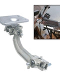 Dual Drum Tilting Clamp With Electronic Module Mounting Plate for drums, silver, metal construction, installation view