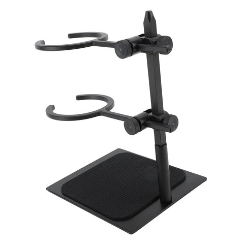 Adjustable Pour Over Coffee Brewer Stand With Double Tier Glass Carafe And Filter Cup Rack Smooth Swivel Base for easy use.