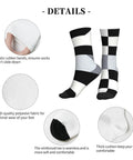 Top Shelf Black And White Piano Plate Grid Athletic Socks Engineered For The Daily Grind With Fast Dry Polyester, showing elastic bands and cushion details.