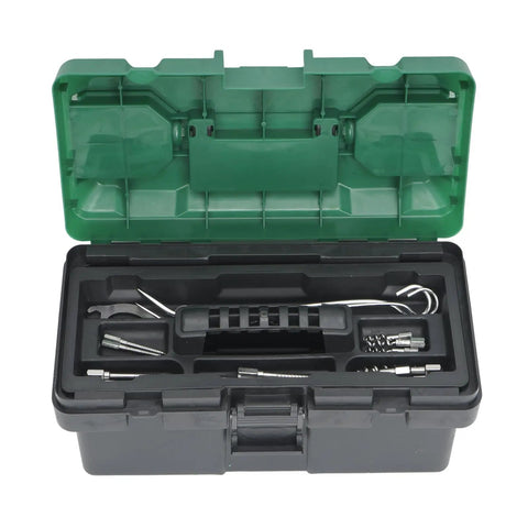 23 Piece Stainless Steel Packing Extractor Set with Flexible Shaft, Removable Tips, in Durable PP Toolbox