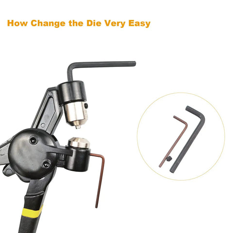 Workhorse All In One Grommet Tool Kit With Two Dies For Ten And Five Point Five Millimeter Grommets, easy die change included.