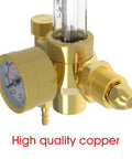Yeswelder gas regulator with flow meter, gold finish, for Argon/CO2 welding