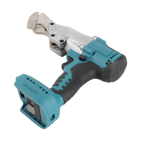 Cordless Electric Metal Shear With 360 Degree Rotating Head, robust handheld tool for cutting metal sheets and mesh.