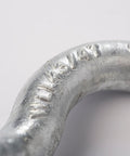 Close-up of Four Pack Galvanized Bow Shackles Three Quarter Inch D Ring Shackle With Seven Eighths Inch Screw Pin surface detail