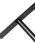 Close-up of black steel Beefy Overhead Garage Storage Rack Set 16.5 Inch Heavy Duty Ceiling Hooks for Ladders Bikes Tools Lumber