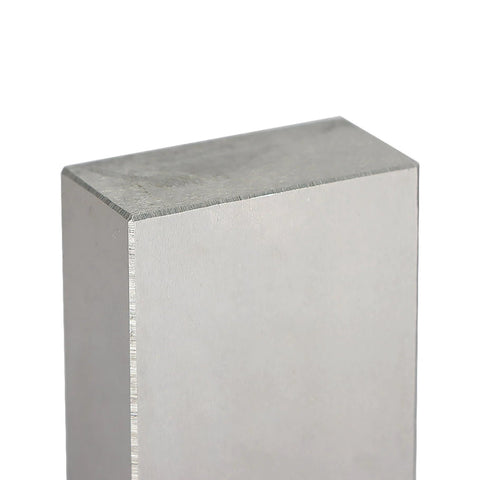 machinist setup block, 1 x 2 x 3 in, hardened steel, close-up corner view
