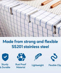 Heavy Duty Stainless Steel Picnic Tablecloth Clips 12 Pack for Outdoor Tables, Durable Clamps on Checkered Cloth
