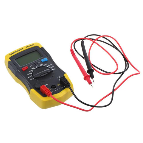 Pro Grade Digital Capacitance Meter And Tester 0.1pF To 20000uF Range Ultra Portable High Accuracy Low Power Big LCD Screen DIY Friendly Electronics Capacitance Checker, yellow handheld meter with probes