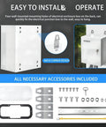 Image showing Built Tough Outdoor Electrical Enclosure Box 16 By 12 By 7 Inches Metal Weatherproof NEMA 4X IP65 Wall Mount details.
