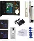 Single Door Access Control System With Two RFID Keypad Readers And 600LB Magnetic Lock Sturdy Metal Power Supply Box