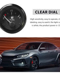 2 Inch 52mm Fuel Level Gauge Kit 12V With E One Half F Pointer Fuel Level Sensor Universal Float Sending Unit For Boats Cars Trucks RVs Motorcycles And Other Vehicle Marine Auto Accessories, black dial in car