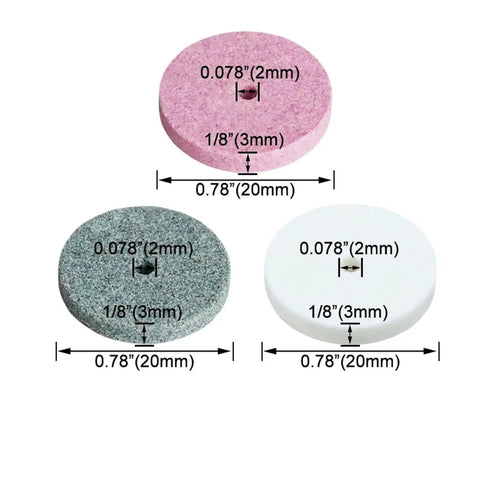 Mini Drill Grinding Buffing Wheel Polishing Pad Set 16/40 Pieces With Titanium Coated Heads And Dense Emery Grit, 0.78 inch diameter