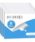 Clear Acrylic Wall Mount Sign Holder 8.5 By 11 Inches Horizontal, 6 Pack, front view of packaging with product dimensions.